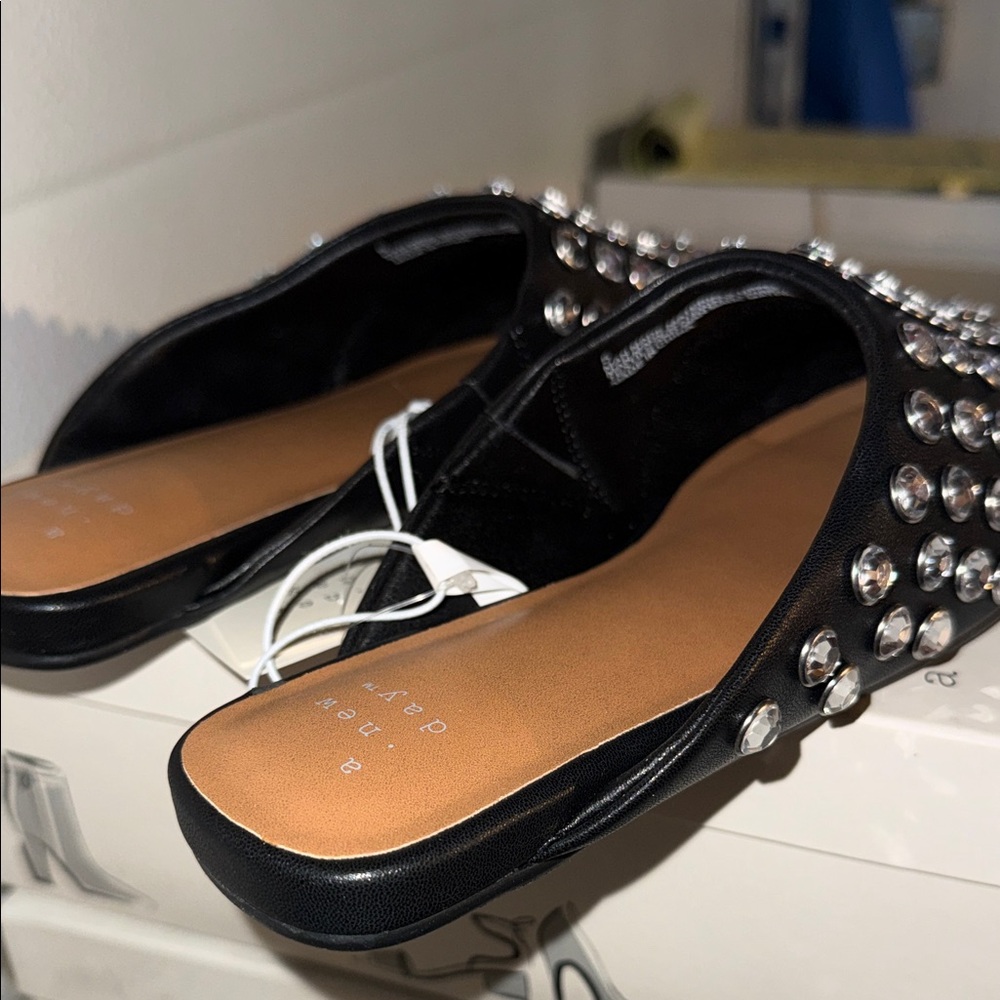 a new day Black Studded Mules - Picture 3 of 3